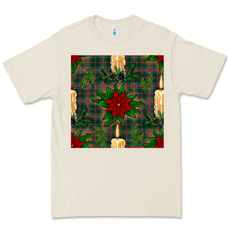 Christmas Candle And Ornaments Seamless Pattern Premium Tee by BundleAndBundleShop | Teevron
