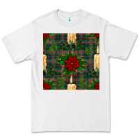 White christmas candle and ornaments seamless pattern Premium Tee - BundleAndBundleShop