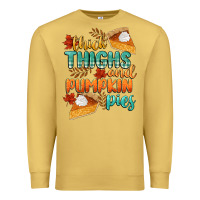 Antique Gold thick thighs and pumpkin pies Premium Sweatshirt - CowGirlArtShop