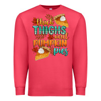 Cardinal thick thighs and pumpkin pies Premium Sweatshirt - CowGirlArtShop