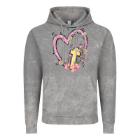 Cloud Rock heart cross Vintage Hoodie - MaliasSmallBusiness