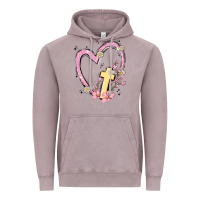 Vintage Zinc heart cross Vintage Hoodie - MaliasSmallBusiness