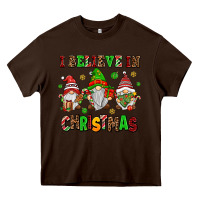 Chocolate Brown i believe in christmas Heavy Core Tee - AdoDesignShop