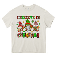 Cream i believe in christmas Heavy Core Tee - AdoDesignShop