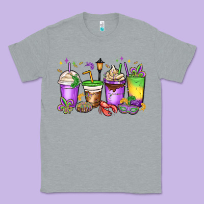 Mardi Gras Coffee Cups Classic Tee Designed By Maliassmallbusiness
