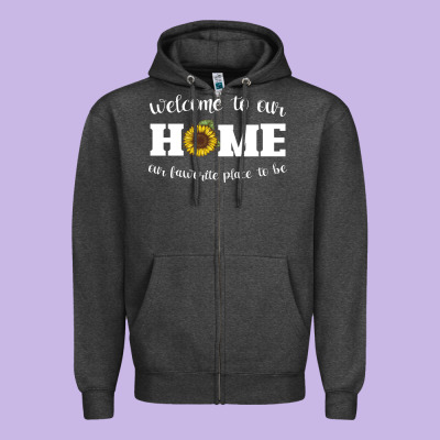 Welcome To Our Home Sunflower Zipper Hoodie Designed By Bettercallsaul