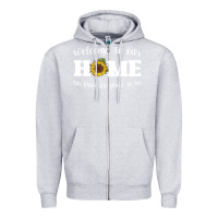 Heather Grey welcome to our Home Sunflower Zipper Hoodie - Bettercallsaul