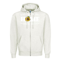 Oatmeal Heather welcome to our Home Sunflower Zipper Hoodie - Bettercallsaul