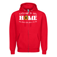 Red welcome to our Home Sunflower Zipper Hoodie - Bettercallsaul