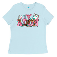 Baby Blue adon nurse Ladies Tee - AdoDesignShop