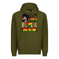 Army Green i am a black man Premium Hoodie - CowGirlArtShop
