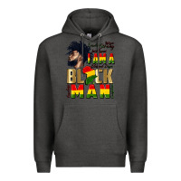 Charcoal Heather i am a black man Premium Hoodie - CowGirlArtShop