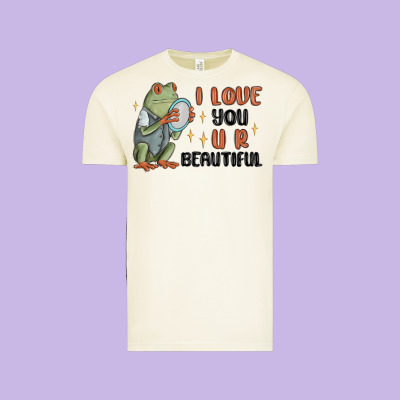 I Love You U R Beautiful Frog Vintage Tee Designed By Maliassmallbusiness