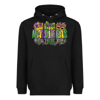 Black happy mardi gras yall Heavyweight Hoodie - CowGirlArtShop