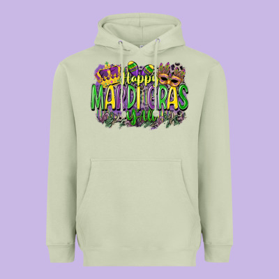 Happy Mardi Gras Yall Heavyweight Hoodie Designed By Cowgirlartshop