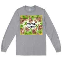 Heather Grey tis the season christmas tree cake Long Sleeve Tee - MaliasSmallBusiness
