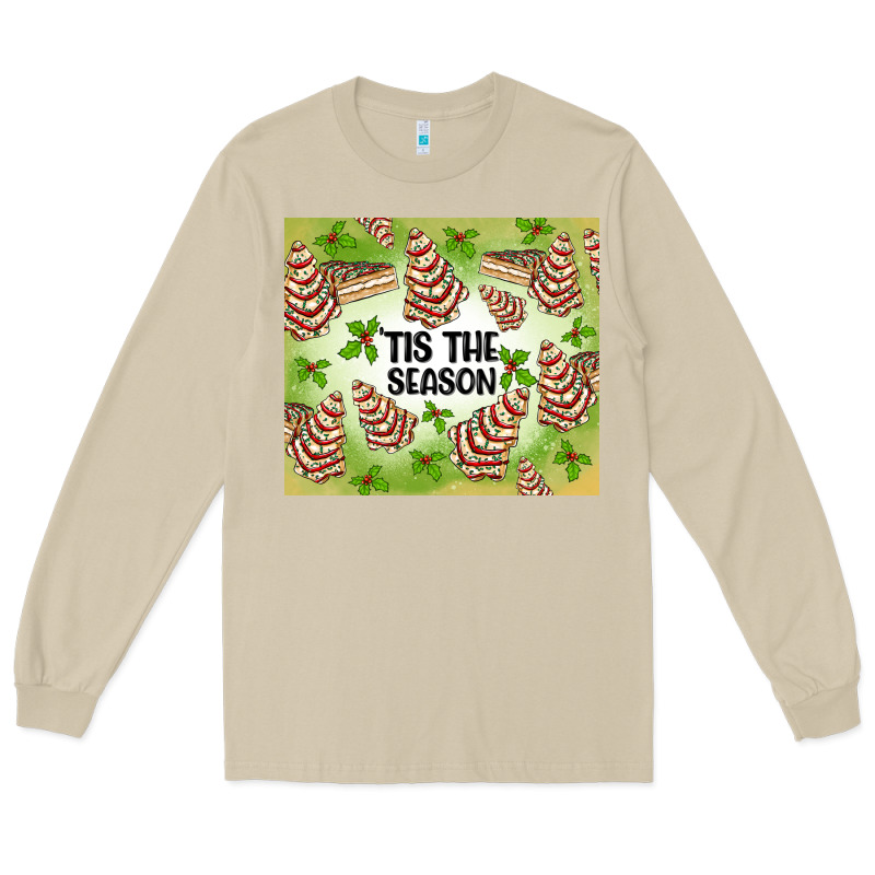 Tis The Season Christmas Tree Cake Long Sleeve Tee by MaliasSmallBusiness | Teevron
