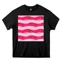 Black valentines day glitter and leopard seamless pattern Heavy Core Tee - BundleAndBundleShop