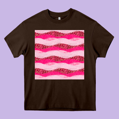 Valentines Day Glitter And Leopard Seamless Pattern Heavy Core Tee Designed By Bundleandbundleshop