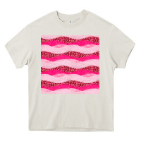 Cream valentines day glitter and leopard seamless pattern Heavy Core Tee - BundleAndBundleShop