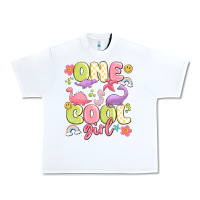 White one cool girl Urban Heavy Tee - MaliasSmallBusiness