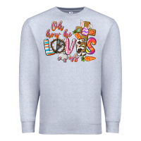 Heather Grey oh how he loves us Premium Sweatshirt - CowGirlArtShop