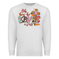 Oatmeal Heather oh how he loves us Premium Sweatshirt - CowGirlArtShop