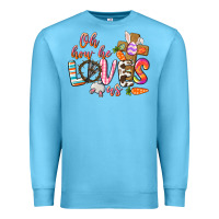 Ocean Blue oh how he loves us Premium Sweatshirt - CowGirlArtShop