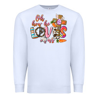 White oh how he loves us Premium Sweatshirt - CowGirlArtShop