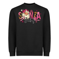 Black Santa Baby Pink Christmas Heavyweight Sweatshirt - MaliasSmallBusiness