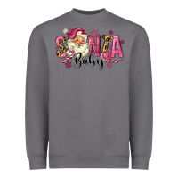 Storm Santa Baby Pink Christmas Heavyweight Sweatshirt - MaliasSmallBusiness