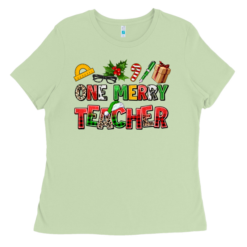 One Merry Teacher Ladies Tee by AdoDesignShop | Teevron