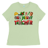 Matcha one merry teacher Ladies Tee - AdoDesignShop