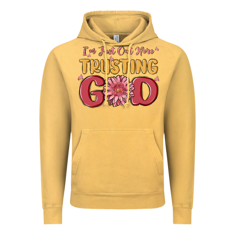 I’m Just Out Here Trusting God Vintage Hoodie by MaliasSmallBusiness | Teevron