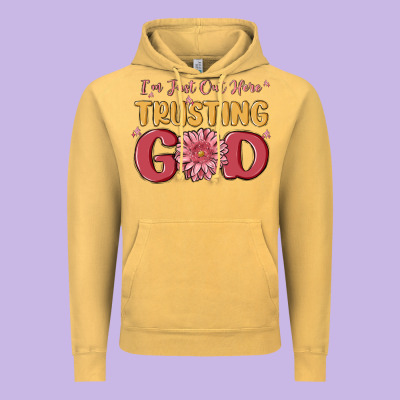 I’m Just Out Here Trusting God Vintage Hoodie Designed By Maliassmallbusiness