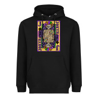Joker Mardi Gras Skeleton Heavyweight Hoodie | Teevron