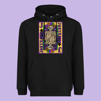 Joker Mardi Gras Skeleton Heavyweight Hoodie Designed By Cowgirlartshop