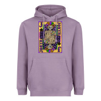 Lavender joker mardi gras skeleton Heavyweight Hoodie - CowGirlArtShop