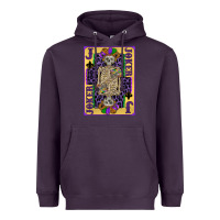 Plum joker mardi gras skeleton Heavyweight Hoodie - CowGirlArtShop