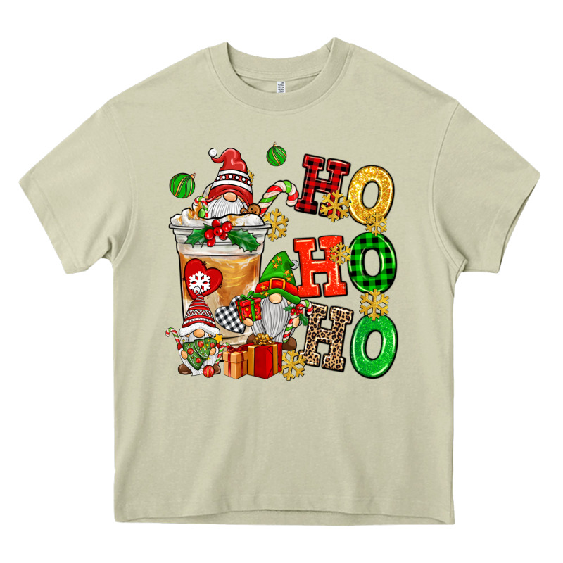 Ho Ho Ho Christmas Latte With Gnomies Heavy Core Tee by AdoDesignShop | Teevron