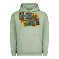 Pigment Oil Green Western Blessed Urban Hoodie - FaDigitalArtStudio