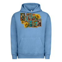 Pigment Pebble Blue Western Blessed Urban Hoodie - FaDigitalArtStudio