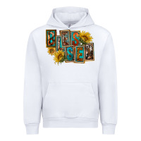 White Western Blessed Urban Hoodie - FaDigitalArtStudio