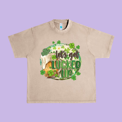 Let's Get Lucked Up Urban Heavy Tee Designed By Maliassmallbusiness