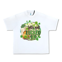 White let's get lucked up Urban Heavy Tee - MaliasSmallBusiness