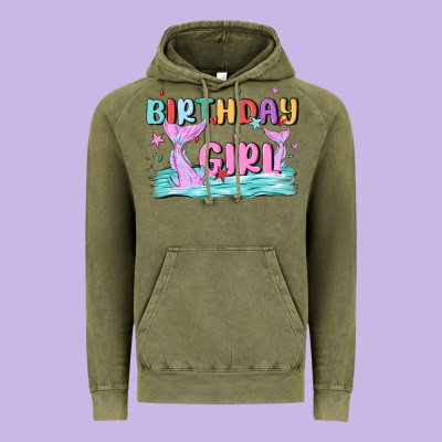 Birthday Girl Vintage Hoodie Designed By Maliassmallbusiness