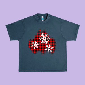 Christmas Snowflakes Patch Urban Heavy Tee Designed By Adodesignshop