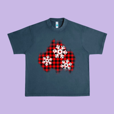 Christmas Snowflakes Patch Urban Heavy Tee Designed By Adodesignshop