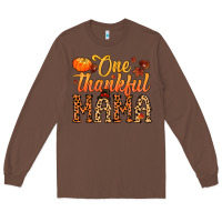 Chestnut one thankful mama Long Sleeve Tee - MaliasSmallBusiness