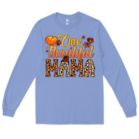 Colony Blue one thankful mama Long Sleeve Tee - MaliasSmallBusiness